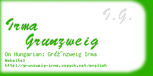 irma grunzweig business card